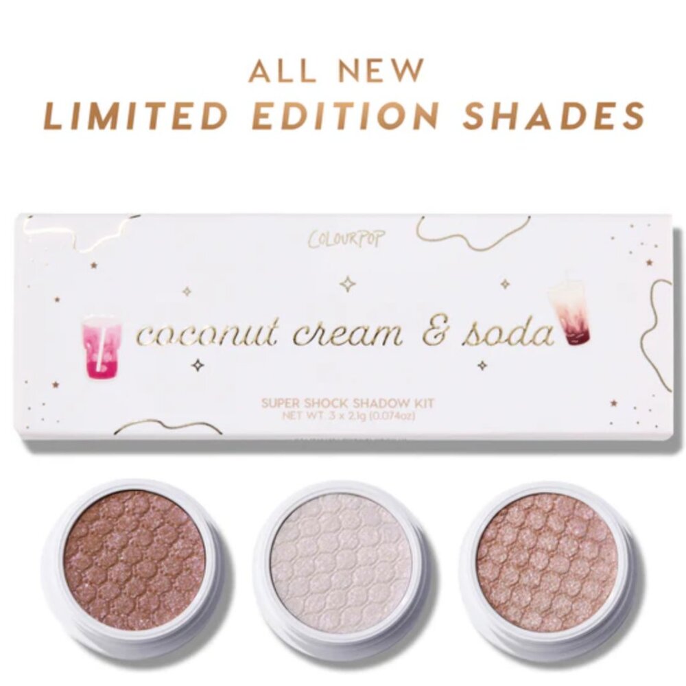 COLOURPOP Super Shock Shadow Trio - COCONUT CREAM & SODA